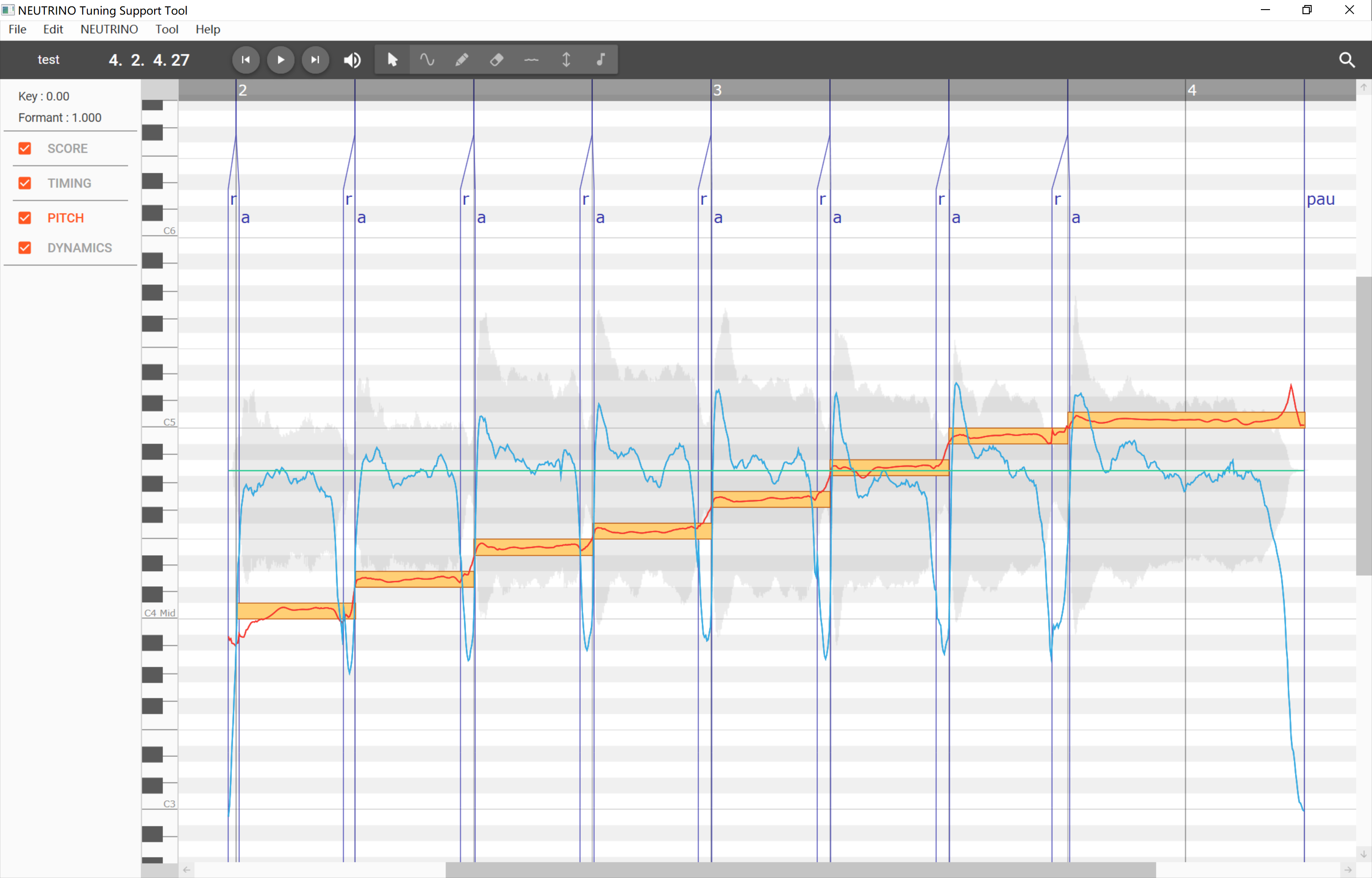 show timing, pitch dynamics